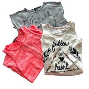 Xhilaration Miss Majesty Lily Bleu Top Hi-Low Tank Girls Size 7-8 Bundle